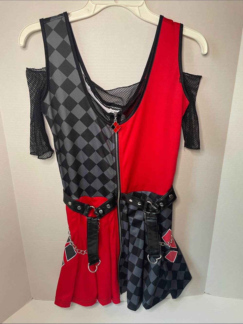 DC Villains Harley Quinn Dress  Halloween Costume  Teens Size X Small